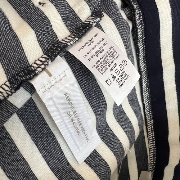 NWT Loft navy Blue striped skirt Sz S - Picture 5 of 6